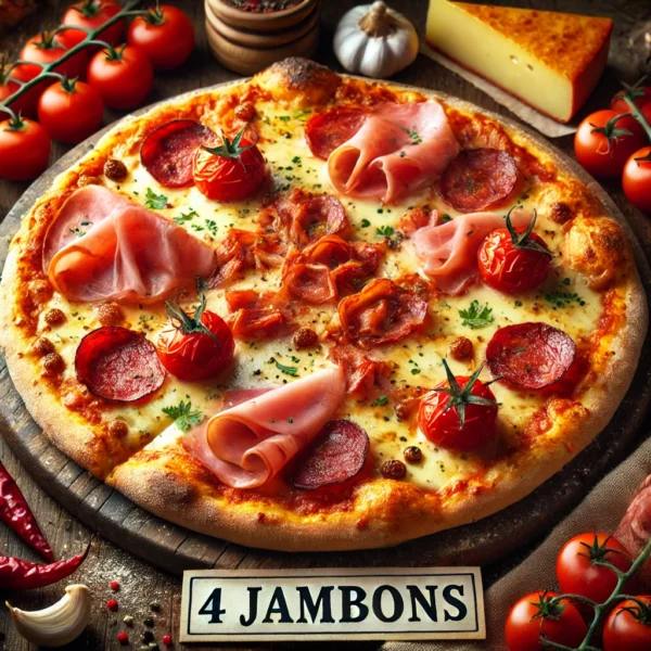 PIZZA 4 JAMBONS MEGA